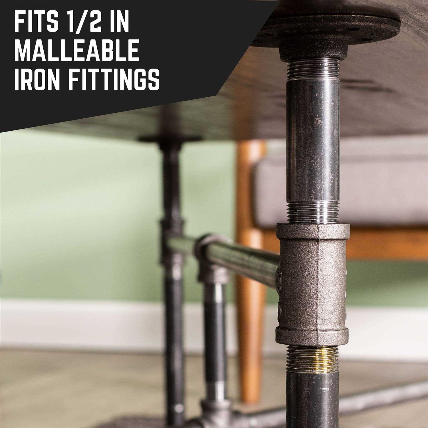 Pipe DECOR Black Industrial Steel Grey Plumbing Pipe - Cheap Fitting