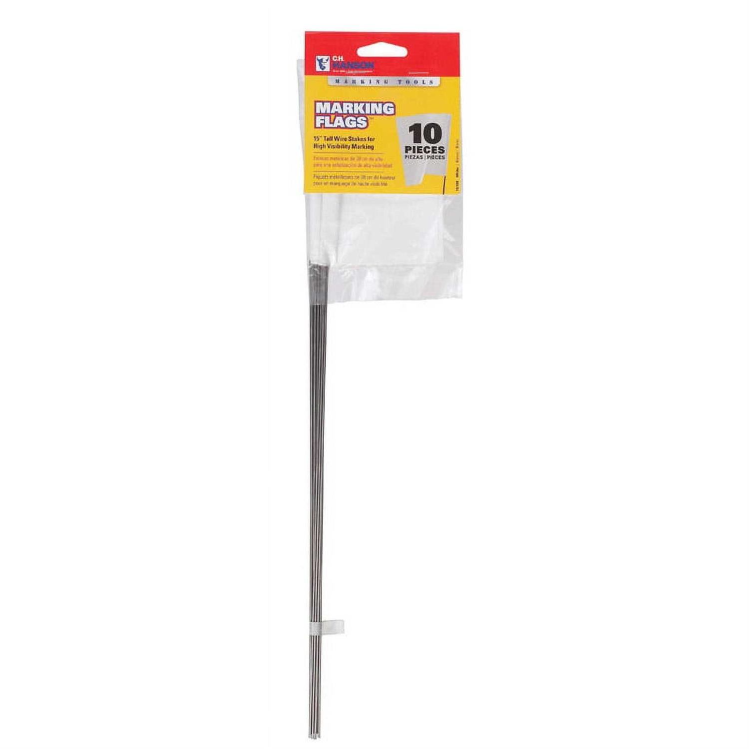 C.H. Hanson Marking Stake Flags White - Cheap Fitting