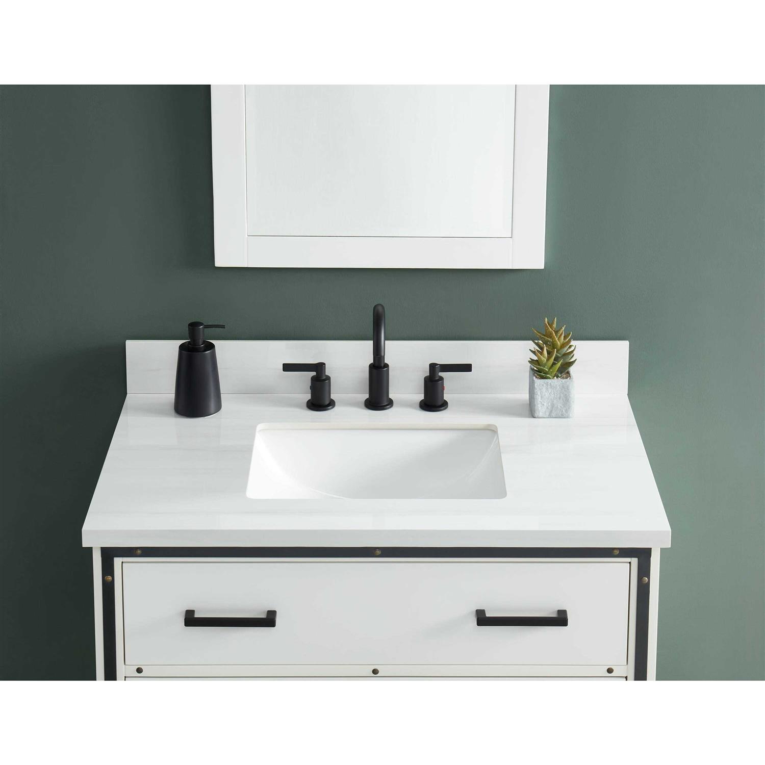 allen + roth Dolomiti Bianco Bathroom Vanity Top 261555 - Cheap Fitting