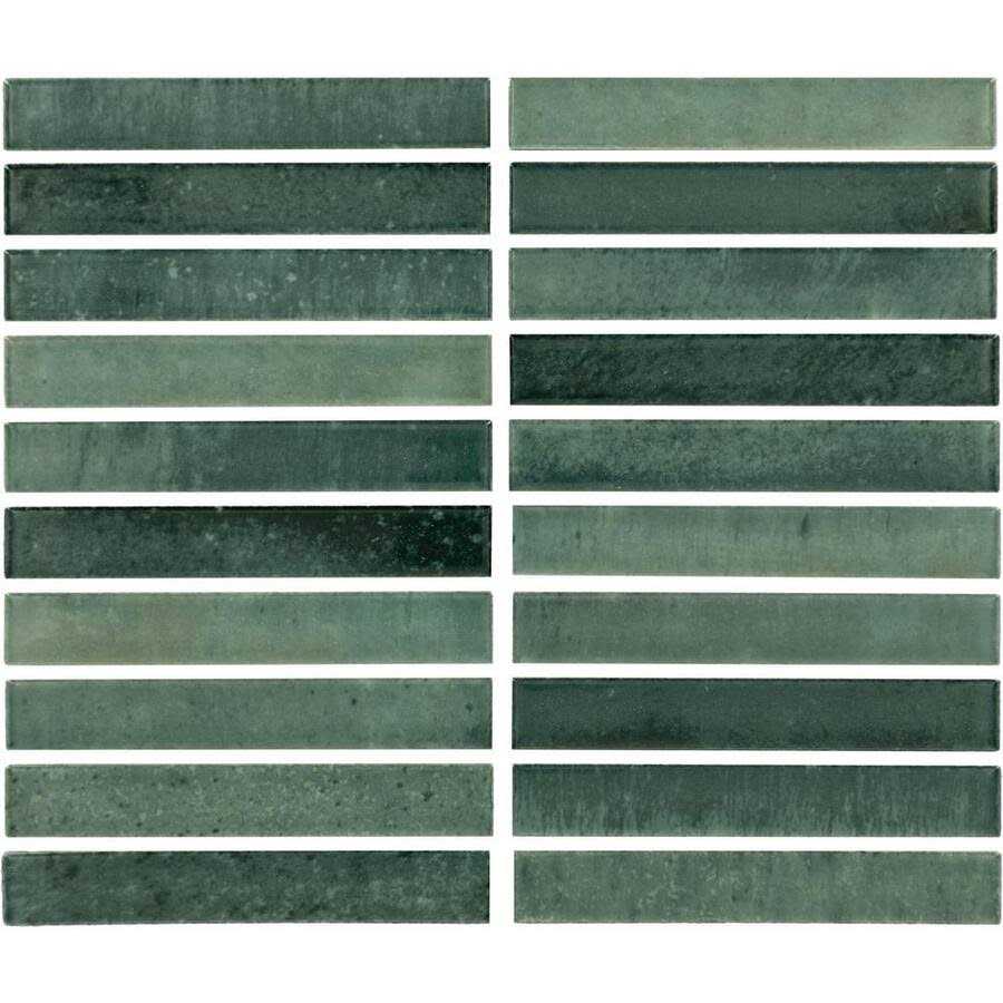Daltile Miramo 10 in. x 12 in. Glazed Ceramic Straight Joint Mosaic Tile - Cheap Fitting