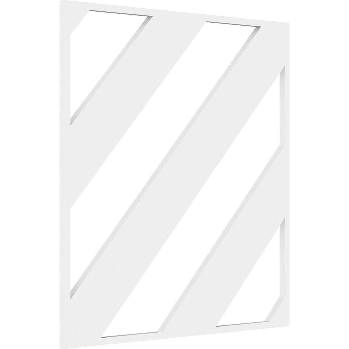 Ekena Millwork Strymon Decorative Fretwork Wall Panels in Architectural Grade PVC - Cheap Fitting