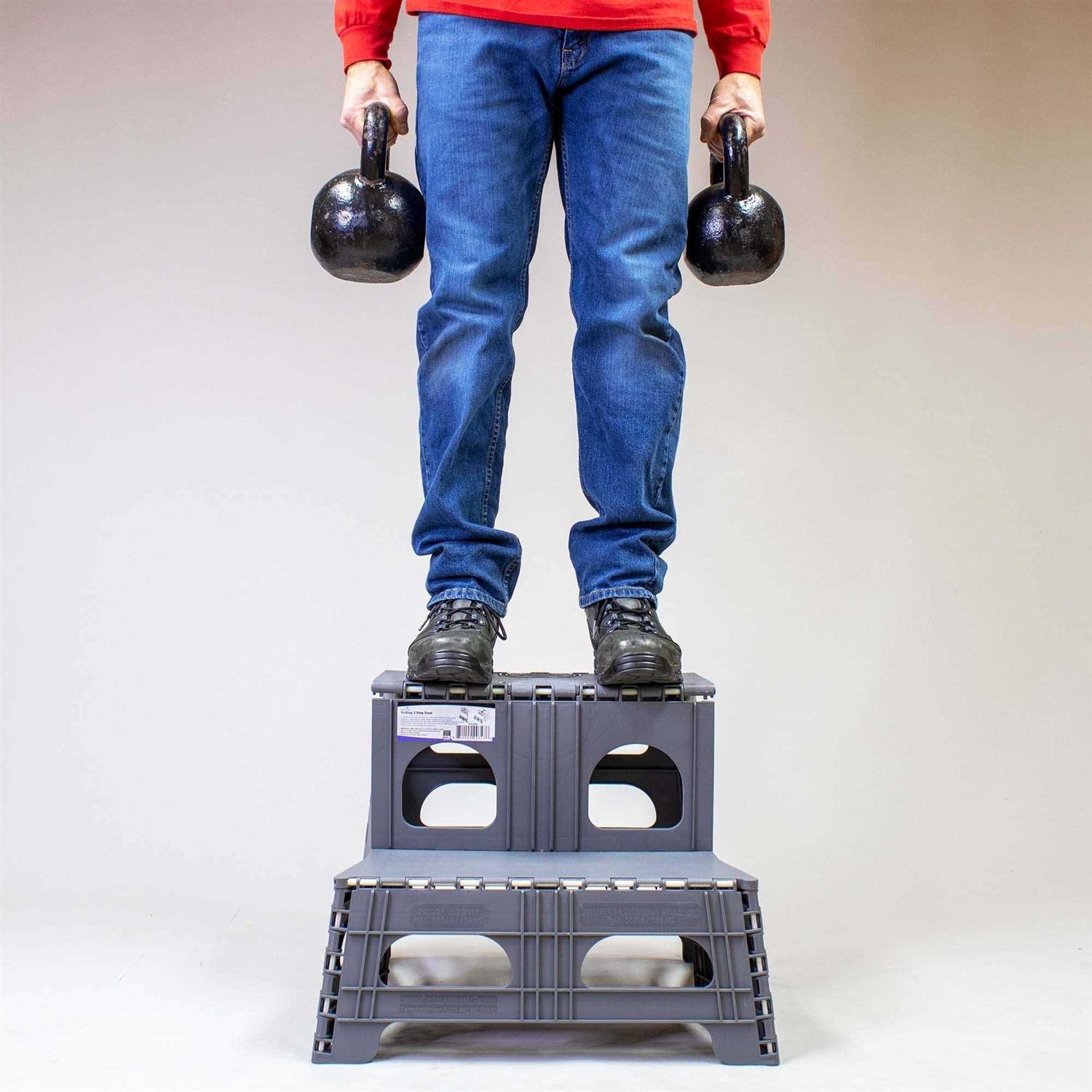 Bee Neat 2 Step Small Folding Stool Ladder for Office - Cheap Fitting