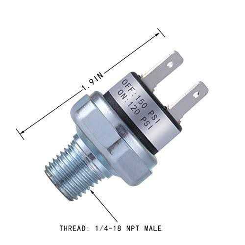 FanWayer Pressure switch 120-150 psi air compressor Pressure switch 1/4-18 npt air pessure switch 24v 12v Pressure switch air tank hi - Cheap Fitting