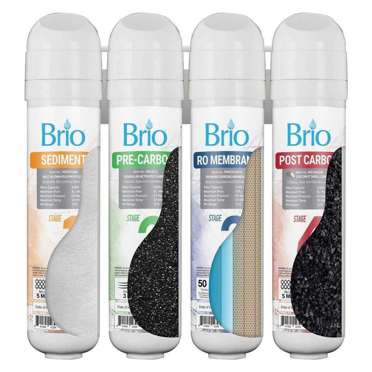 Brio 4 Stage RO Water Cooler Filter Replacement Kit - Cheap Fitting