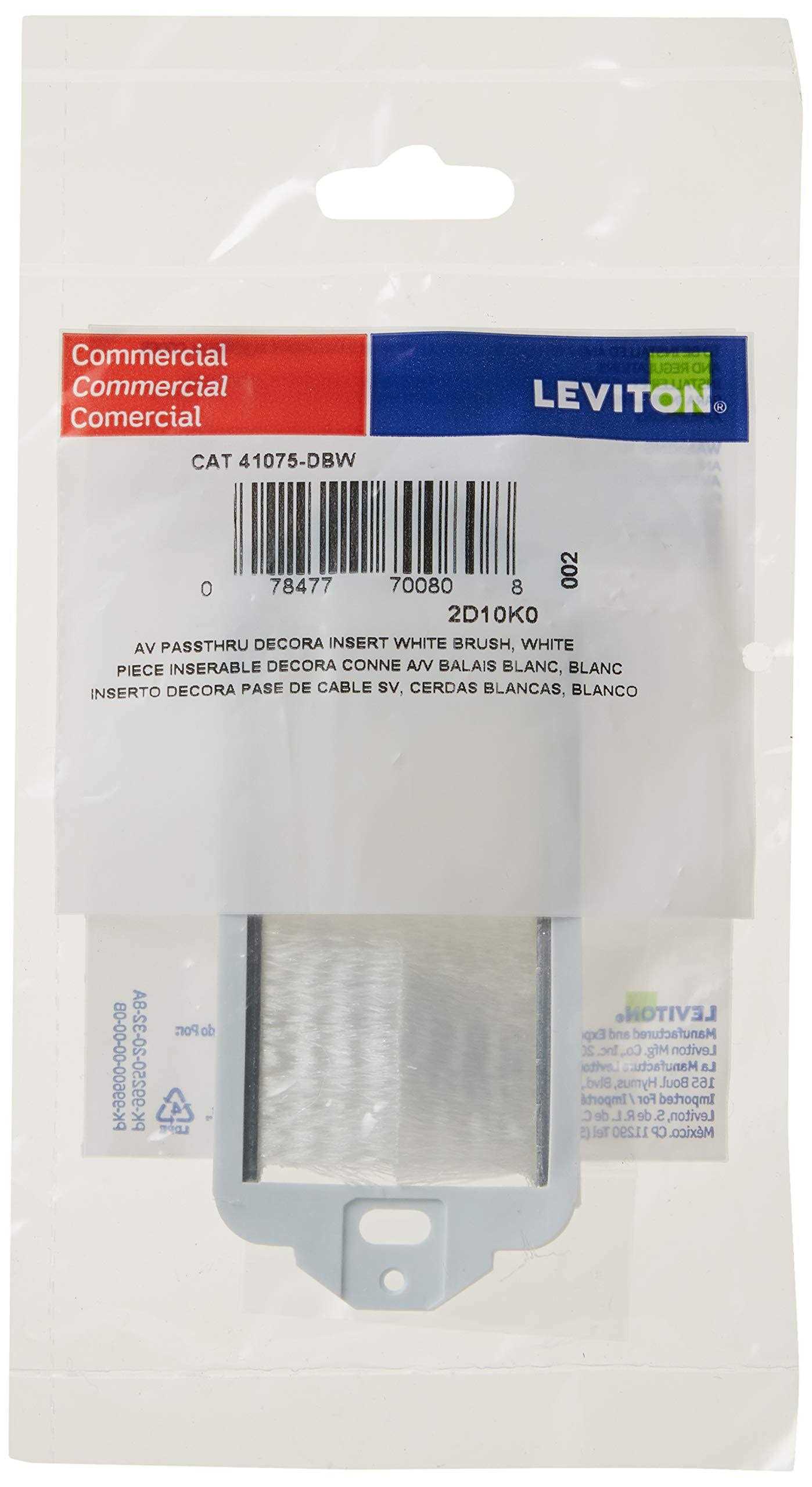 41075-DBW Leviton Decora Brush Passthrough Insert - Cheap Fitting