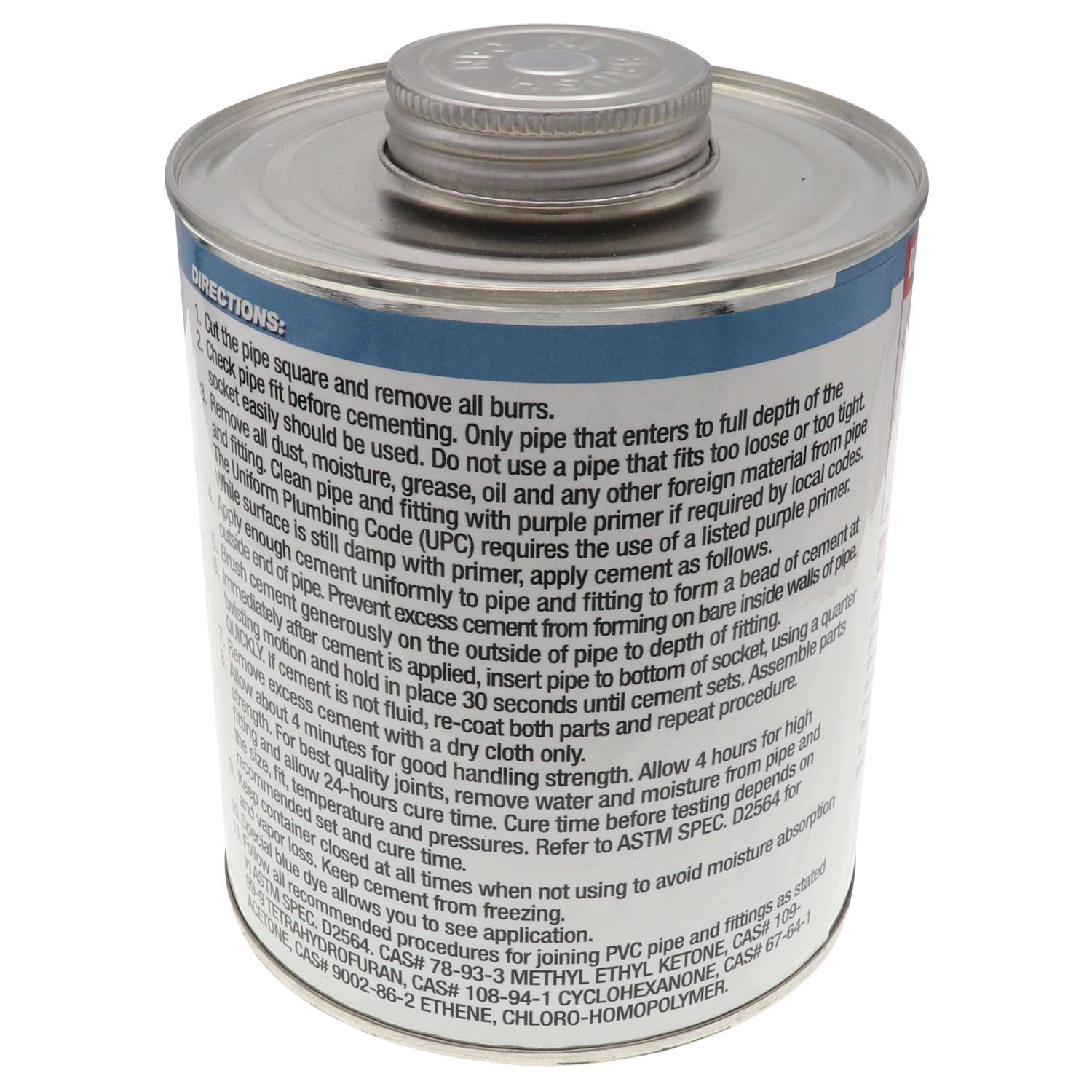 Blue Monster 76037 1 Quart Clear PVC Cement - Cheap Fitting