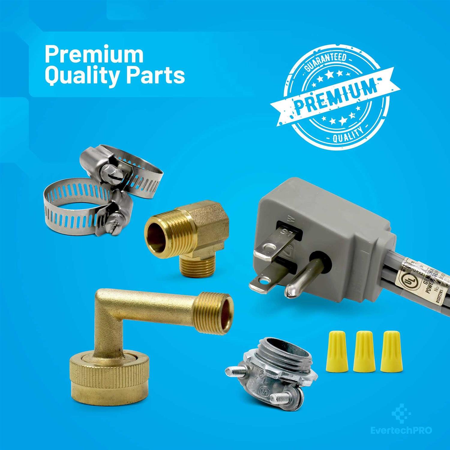 EvertechPRO PM28X329 Dishwasher Installation Kit Dishwasher Hose Kit with 6ft 3-Wire Power Cord Strain Relief and 6′ Stainless Steel Connector Hose - Cheap Fitting