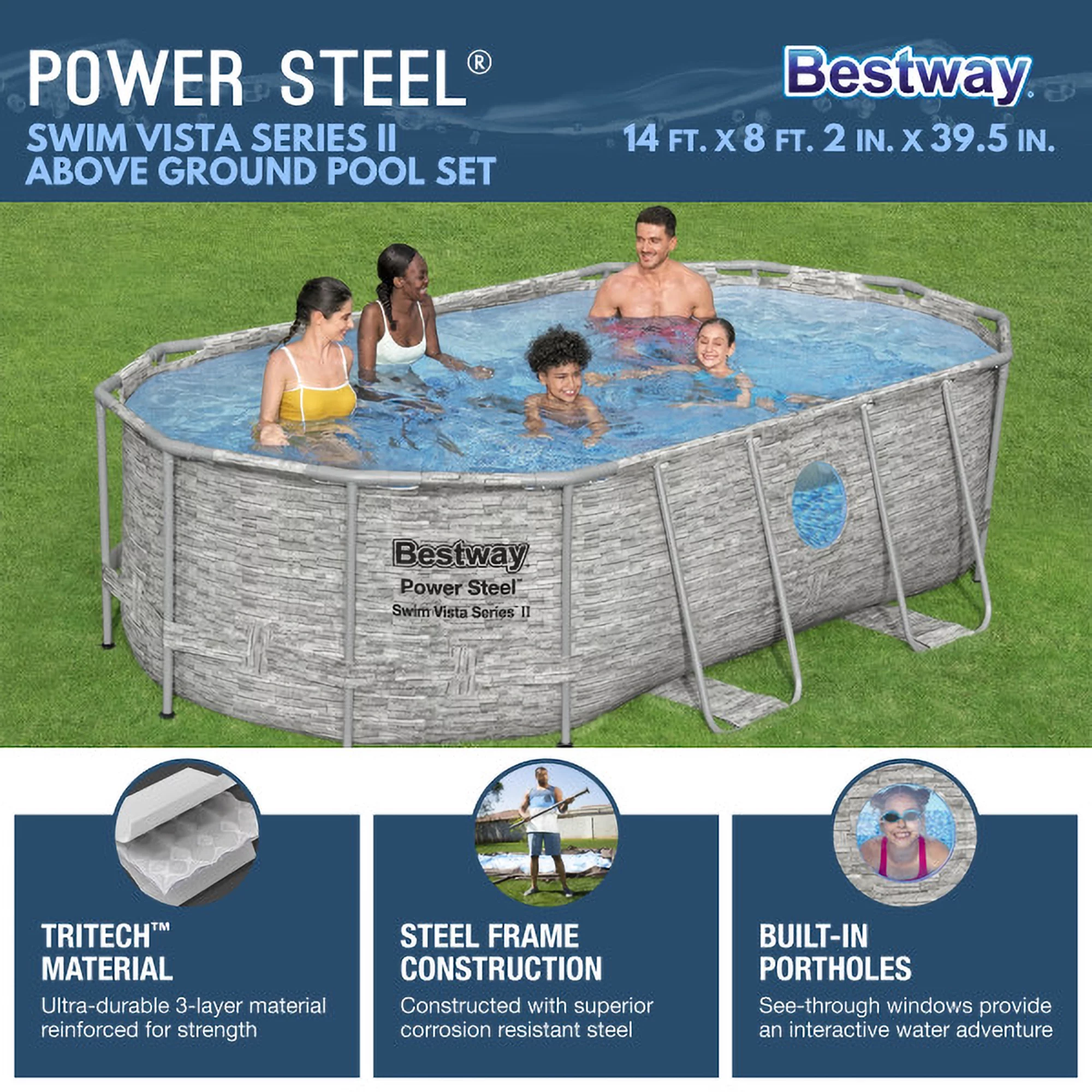 Bestway Power Steel Swim Vista 14' x 8'2