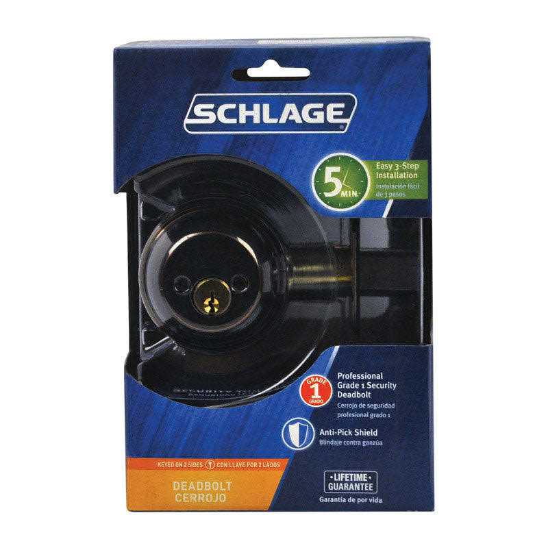 Schlage Aged Bronze Double Cylinder Deadbolt - Cheap Fitting