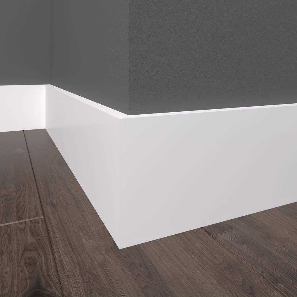RELIABILT EverTrue 11/16-in x 5-1/2-in x 8-ft Primed MDF Baseboard Moulding in White 16 8FBDPM - Cheap Fitting