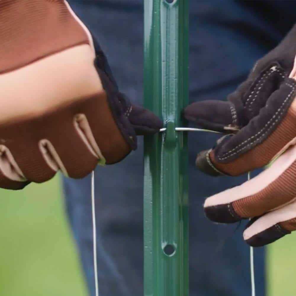 Everbilt 3 in. x 3 in. x 6 ft. Green Steel Fench Heavy Duty U-Post with Anchor Plate - Cheap Fitting