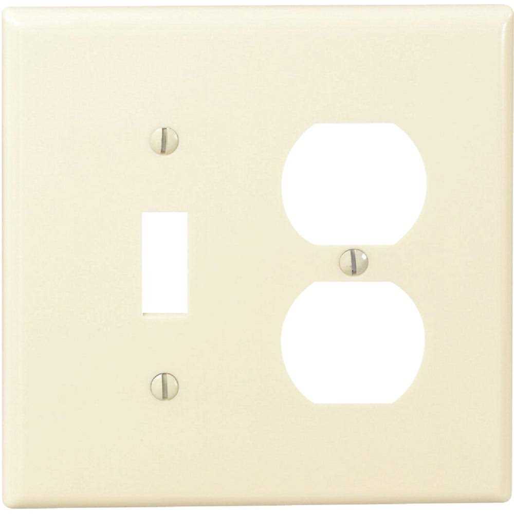 Leviton White 3-Gang 2-Toggle/1-Duplex Wall Plate 88021 - Cheap Fitting