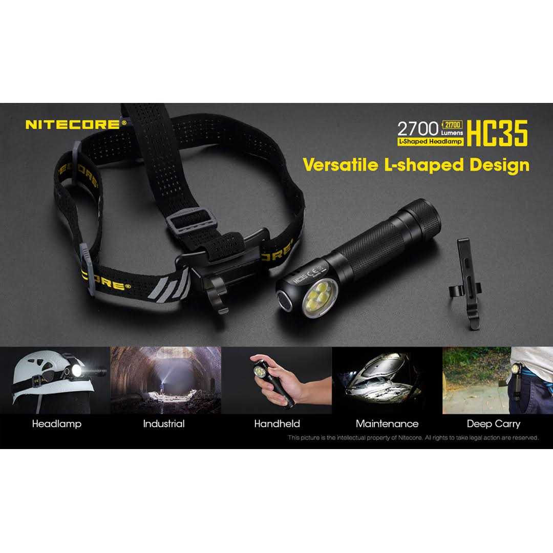Nitecore HC35 2700 Lumen USB Rechargeable Headlamp - Cheap Fitting