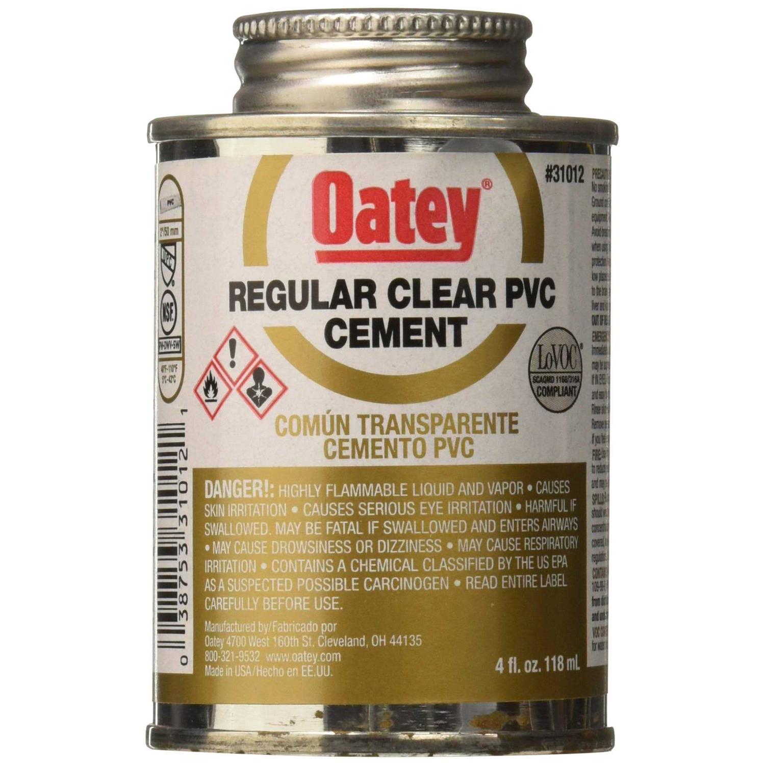 Oatey PVC Regular Clear Cement - Cheap Fitting