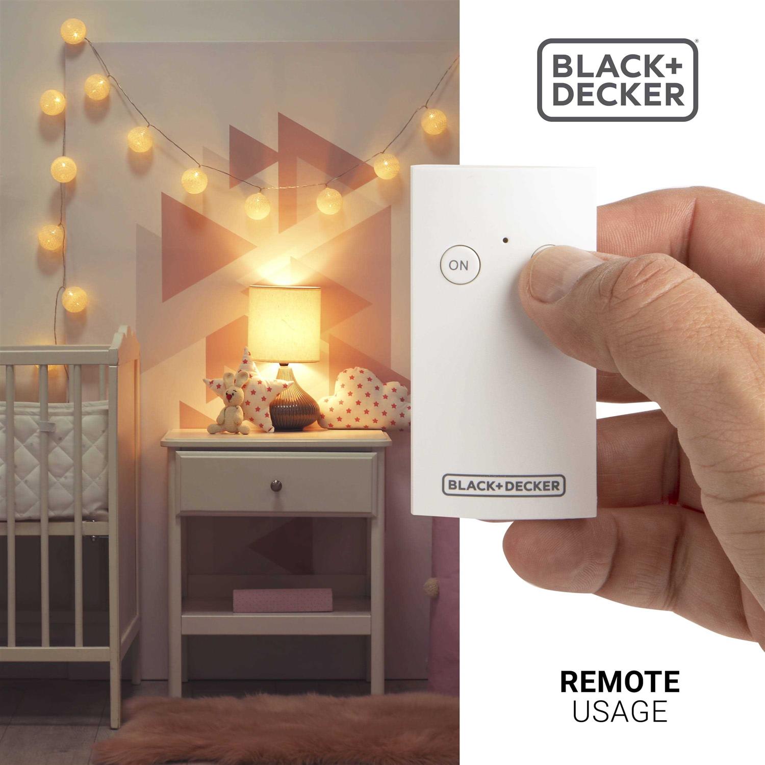 BLACK+DECKER Wireless Remote-Control Outlet 1 Polarized Outlet BDXPA0001 - Cheap Fitting