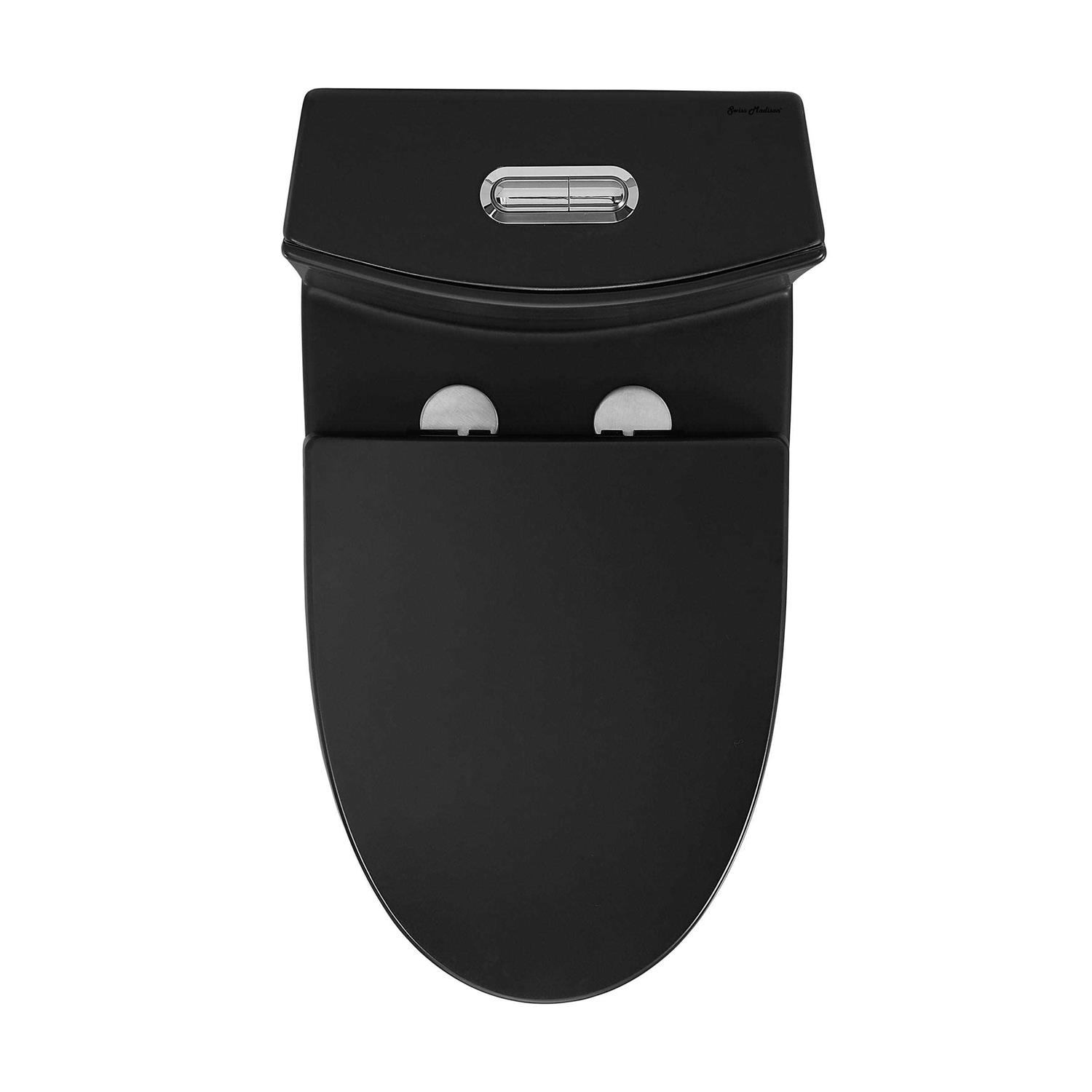 Swiss Madison St. Tropez One Piece Elongated Toilet Dual Vortex Flush 1.1/1.6 gpf with 10 Rough-In - Cheap Fitting