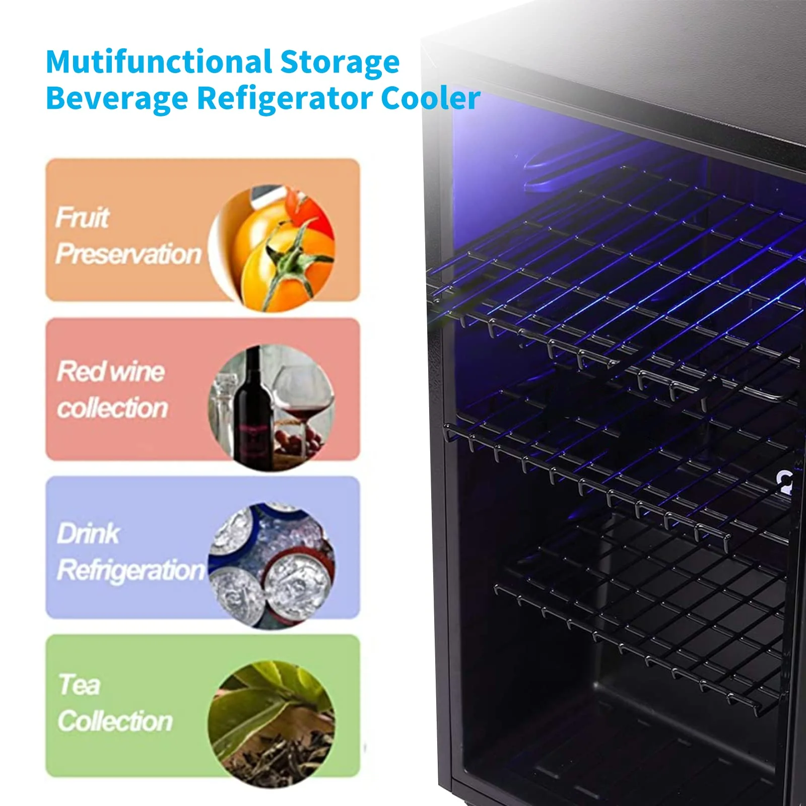 WANAI Wine Cooler and Beverage Refrigerator,120 Can Beverage Cooler,Small Fridge with Glass Door - Cheap Fitting