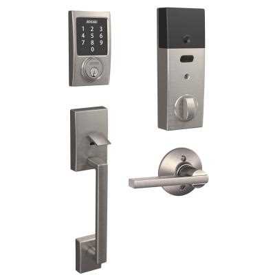Schlage Century Satin Nickel Connect Smart Lock with Alarm and Latitude Lever Handleset - Cheap Fitting