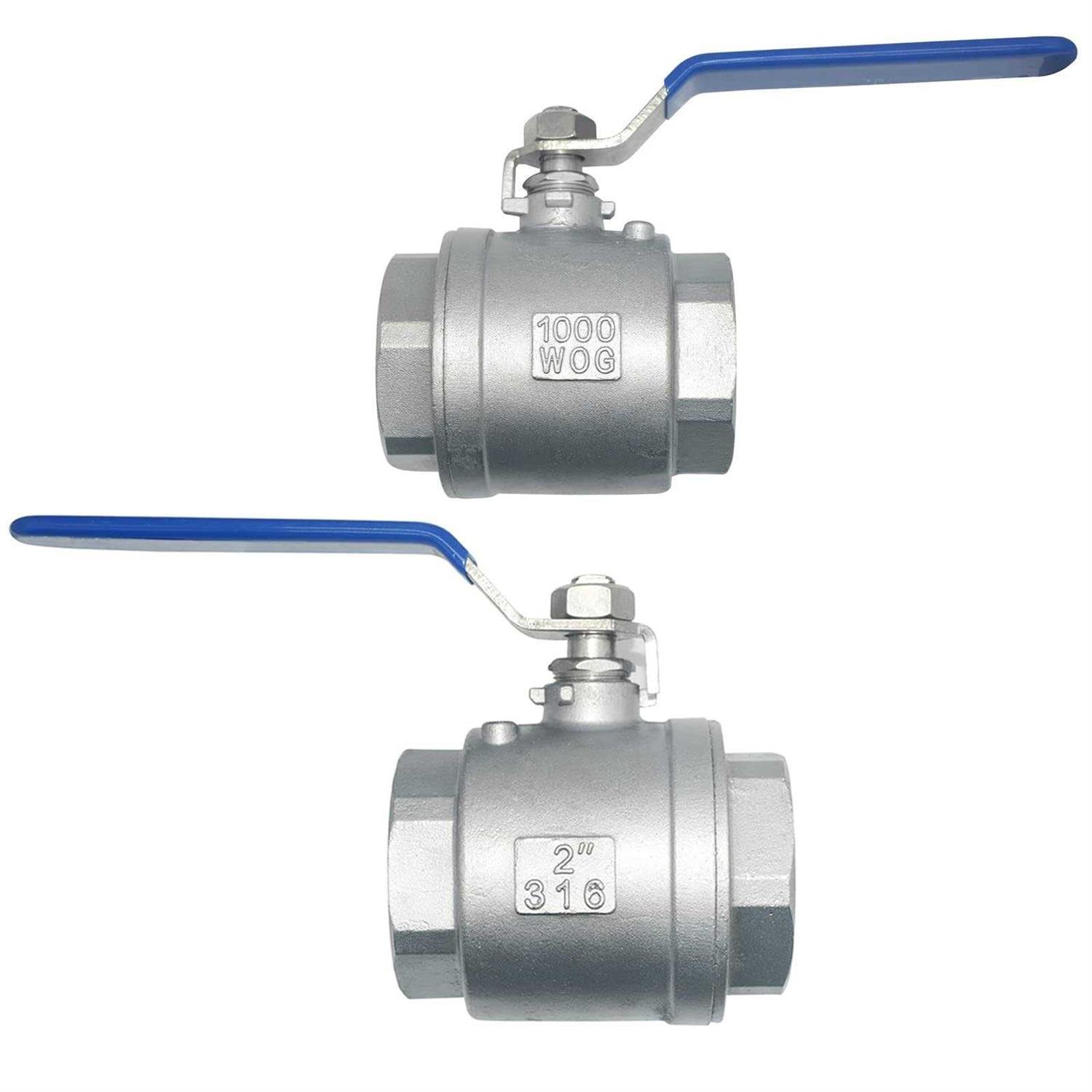 Megairon 316 Stainless Steel Full Port Ball Valve with Blue Vinyl Handle - Cheap Fitting