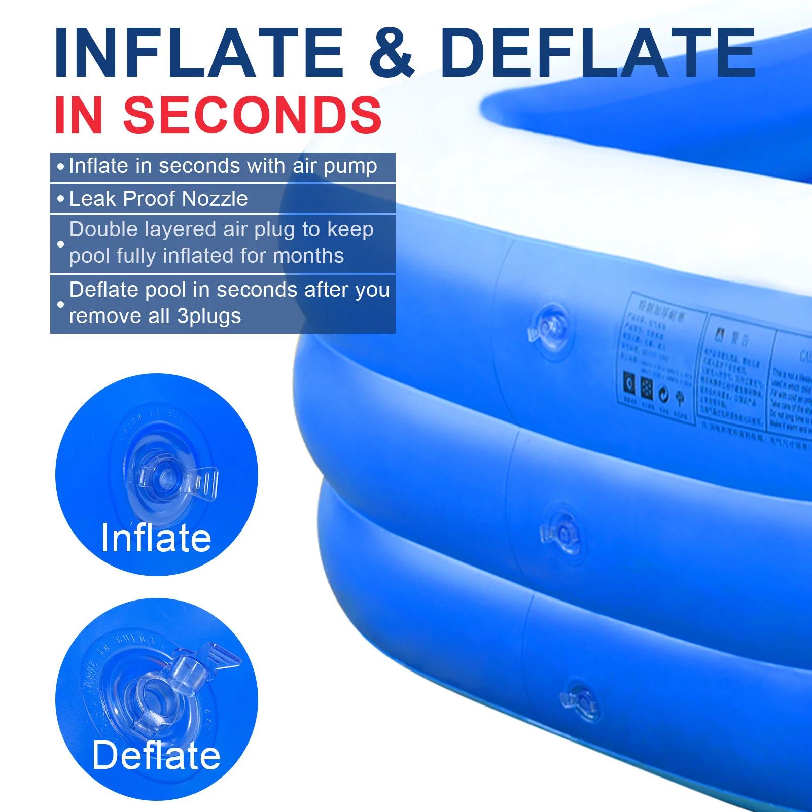 MoonSun Inflatable Pools Kiddie Pool, 71