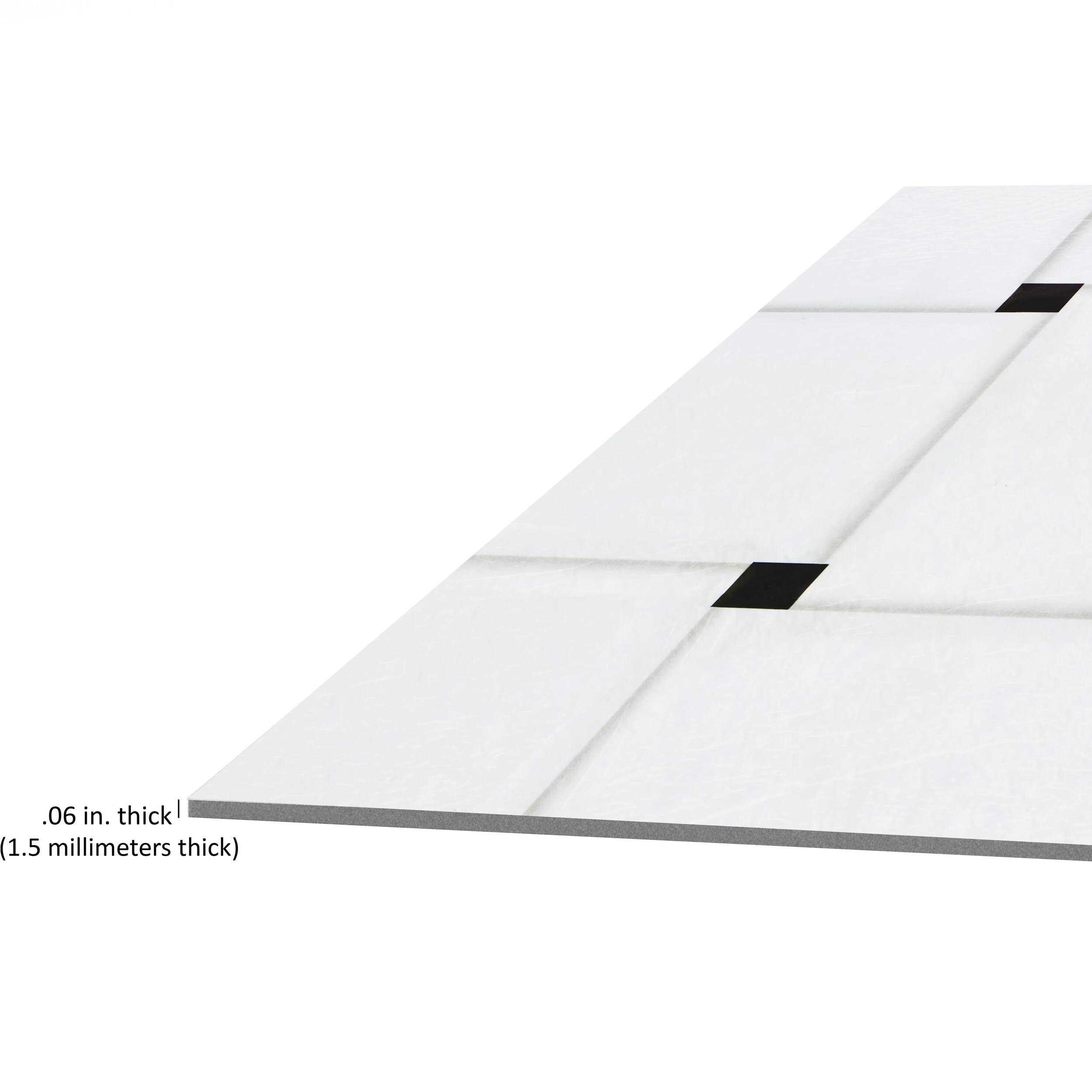 Achim Retro 12×12 Self Adhesive Vinyl Floor Tile Woven Marble - Cheap Fitting