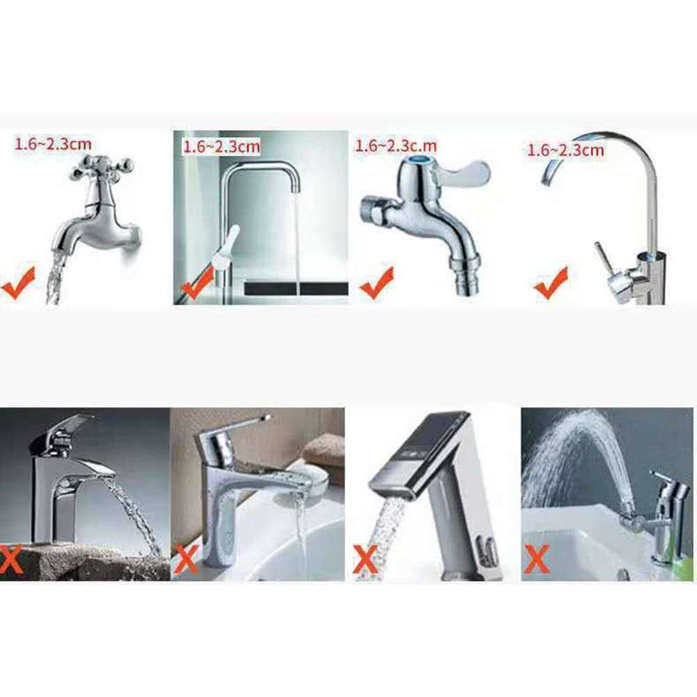 4every 360rotating faucet nozzle water filter 3pcs filter sprayer faucet water saving device pressurized shower faucet access - Cheap Fitting