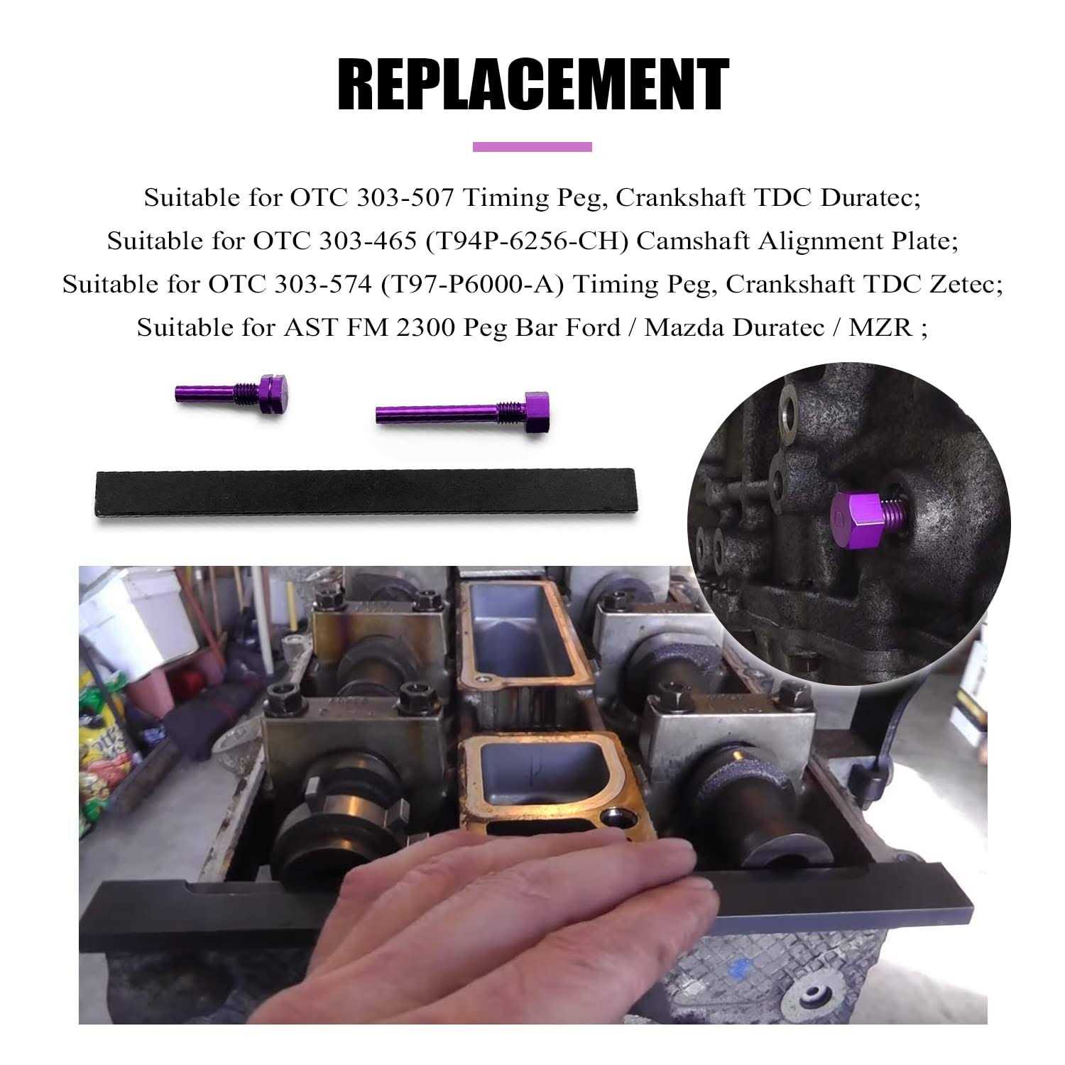 Mekar Cam Timing Alignment Tools Compatible with Ford/Mazda Zetec 2.0L 2.3L 2.5L Mzr/Duratec Engines - Cheap Fitting