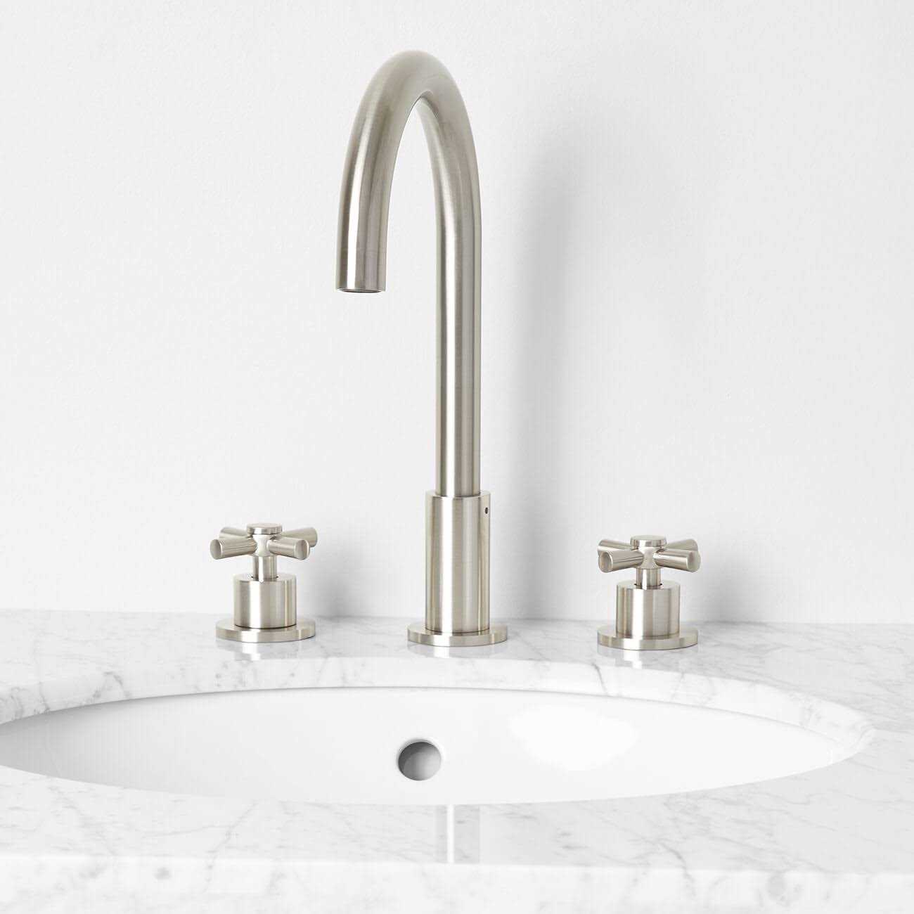 Widespread Bathroom Sink Faucet Metal Cross Handles - Cheap Fitting