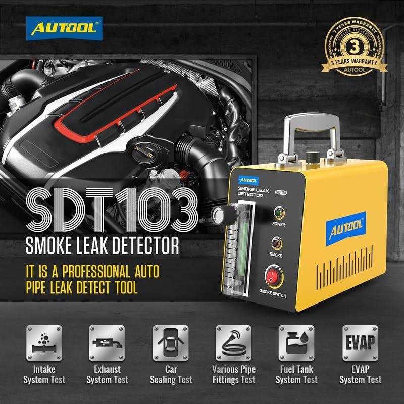 AUTOOL Smoke Machine Automotive Leak Detector,Evap Vacuum Smoke Diagnostic Tester,Pipeline Fuel Leakage Detector Compatible with 12V Vehicles - Cheap Fitting