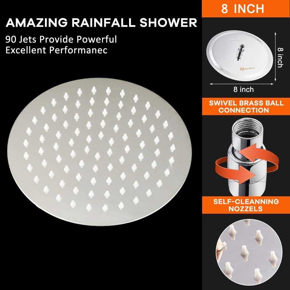 NearMoon Rain Shower Head Ultra-thin Design-Pressure Boosting - Cheap Fitting