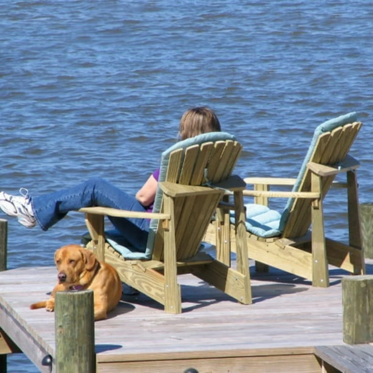 Weathercraft® Classic Adirondack Chair  with Comfort Back & Contoured Seat. Pressure Treated and Dried - Cheap Fitting