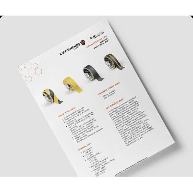 Defender Safety SLIPGUARD Anti-Slip Floor Tape. 60 Grit. Black Yellow - Cheap Fitting