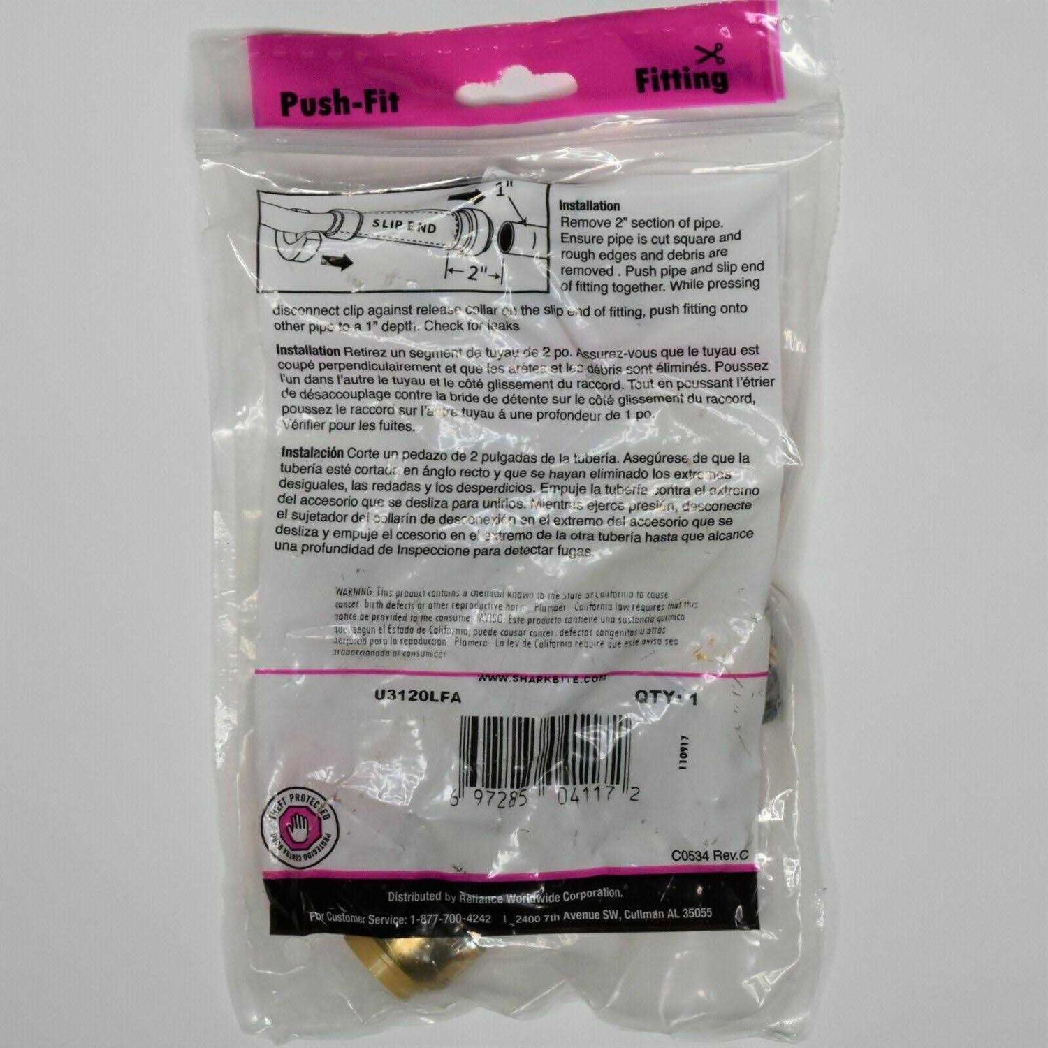 SharkBite 1/2-in Push-to-Connect x 1/2-in MNPT Slip Male Adapter - Cheap Fitting