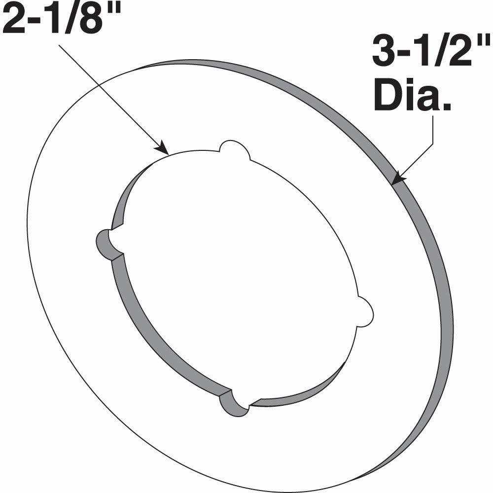 Prime-Line 3-1/2 in. Chrome plated Back Plate - Cheap Fitting