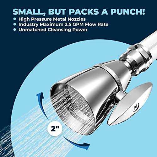 Hammerhead Showers All Metal 2 inch High Pressure Shower Head - Cheap Fitting