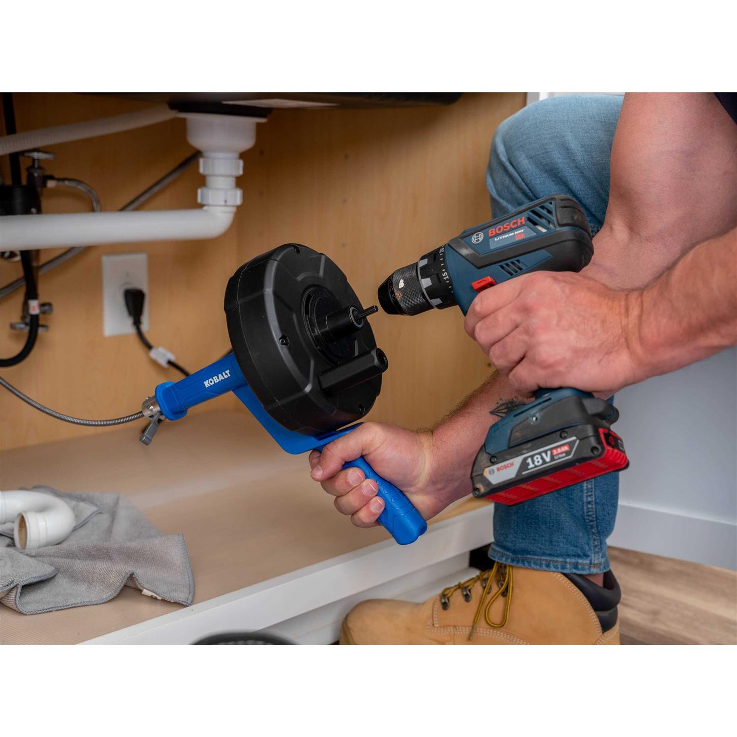 Kobalt 1/4-in x 25-ft High Carbon Wire Hand Auger for Drain 59468 - Cheap Fitting