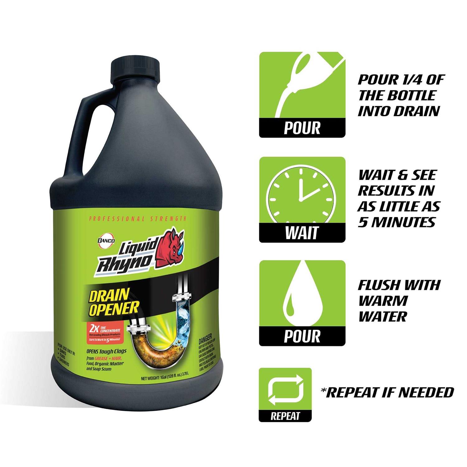 Liquid Rhyno 62 oz. Liquid Drain Opener 10963 - Cheap Fitting