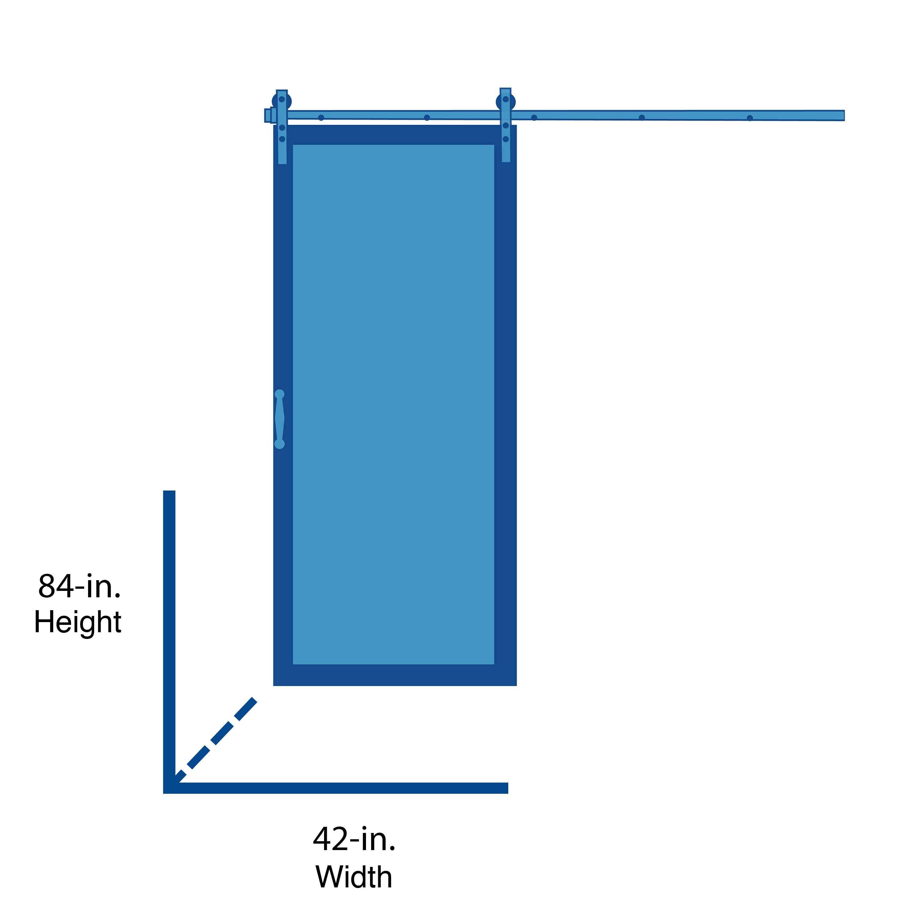 Spectrum Montana White Ash Barn Door 42 inchwide x 84 inchhigh MT4284WAHKKD - Cheap Fitting