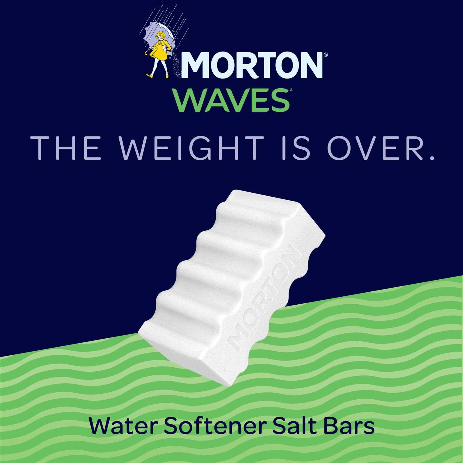Morton Waves Rust Defense Water Softener Salt Bar 20 lb - Cheap Fitting