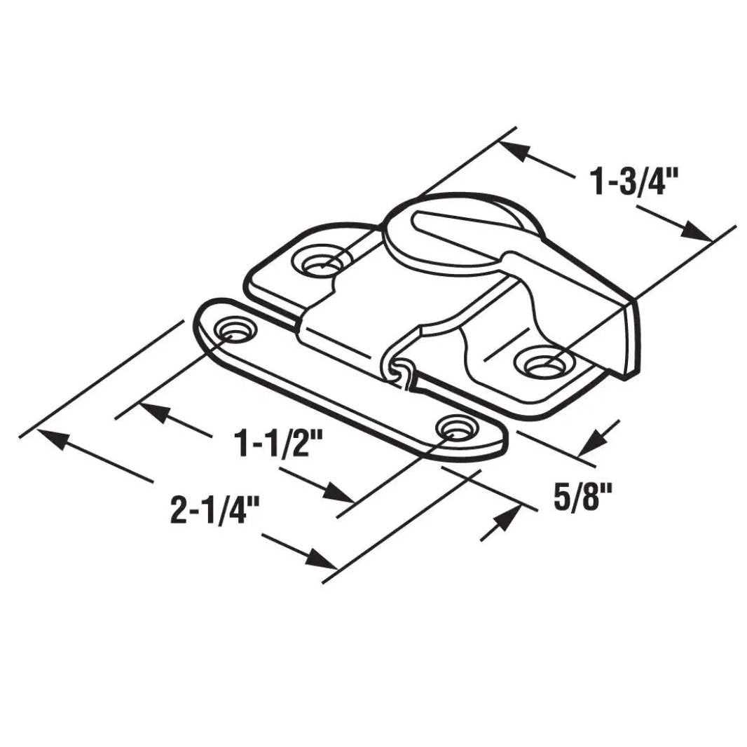 Designers Impressions 53638 Flat Black Cam-Action Window Sash Lock and Keeper - Cheap Fitting
