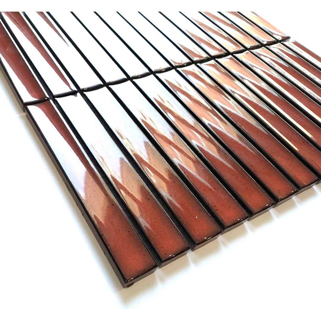 0.8 x 5.7 Straight Edge Porcelain Mosaic Sheet Tile The Mosaic Factory - Cheap Fitting