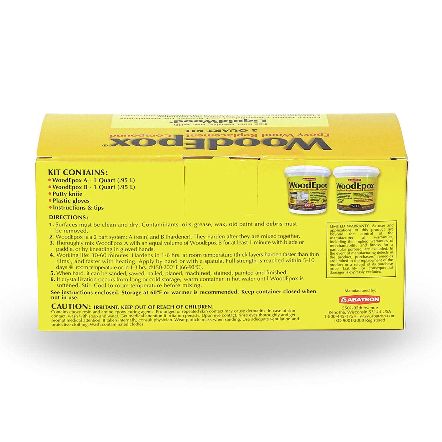 Abatron WoodEpox Epoxy Wood Filler Kit 2 qt WE2QKR - Cheap Fitting