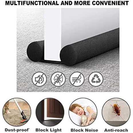 Wexhug Waterproof Twin Door Draft Stopper Adjustable Size 30 to 36 Weather Stripping Noise Blocker Window Breeze Blocker - Cheap Fitting