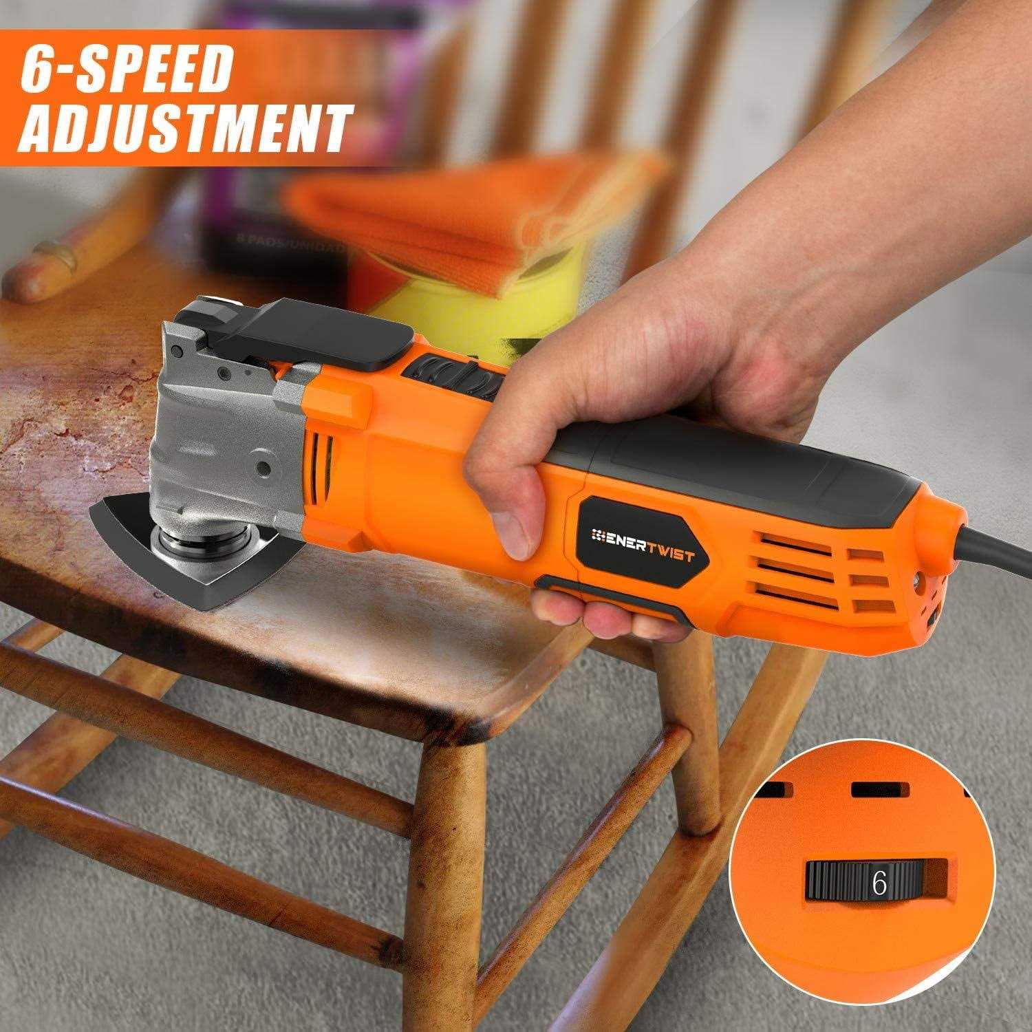 ENERTWIST Oscillating Tool 4.2 Amp Oscillating Multitool Kit with 5° Oscillation Angle - Cheap Fitting