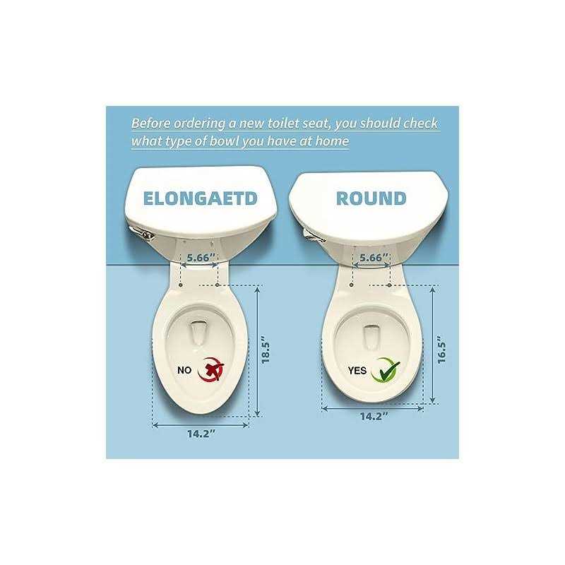 CcBello Round Toilet Seat, Slow Close, Thickened Material, No Wiggle Never Loosen, Easy To Install And Clean - Cheap Fitting