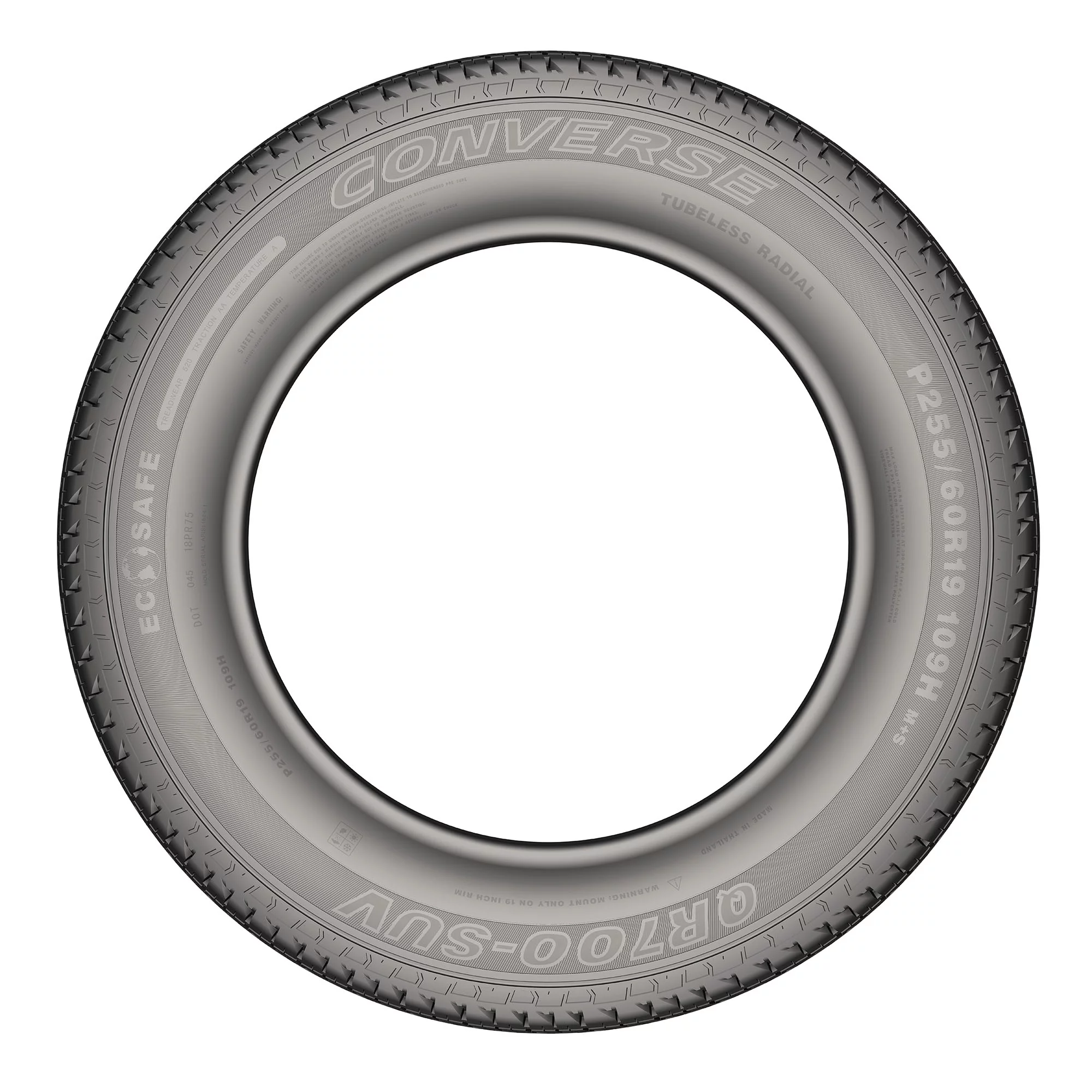 Converse QR700-SUV All Season P255/60R19 109H SUV/Crossover Tire Fits: 2010 Buick Enclave CXL, 2021 Lincoln Aviator Base - Cheap Fitting