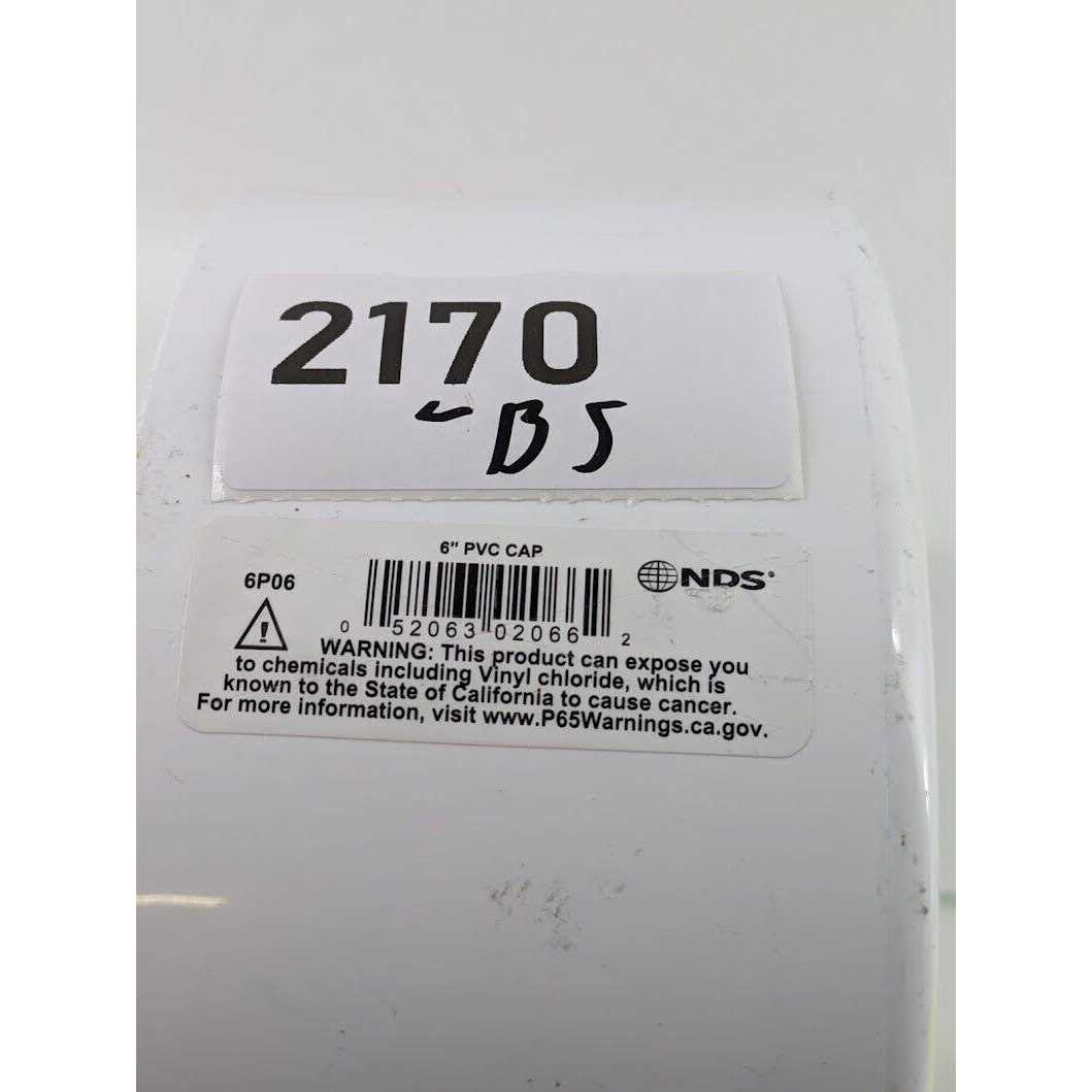 NDS 6P06 6 in. PVC Drain Cap - Cheap Fitting