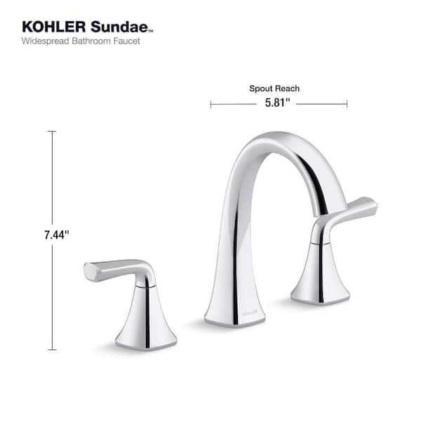 KOHLER Sundae Single Handle Single Hole Bathroom Faucet in Vibrant Brushed - Cheap Fitting