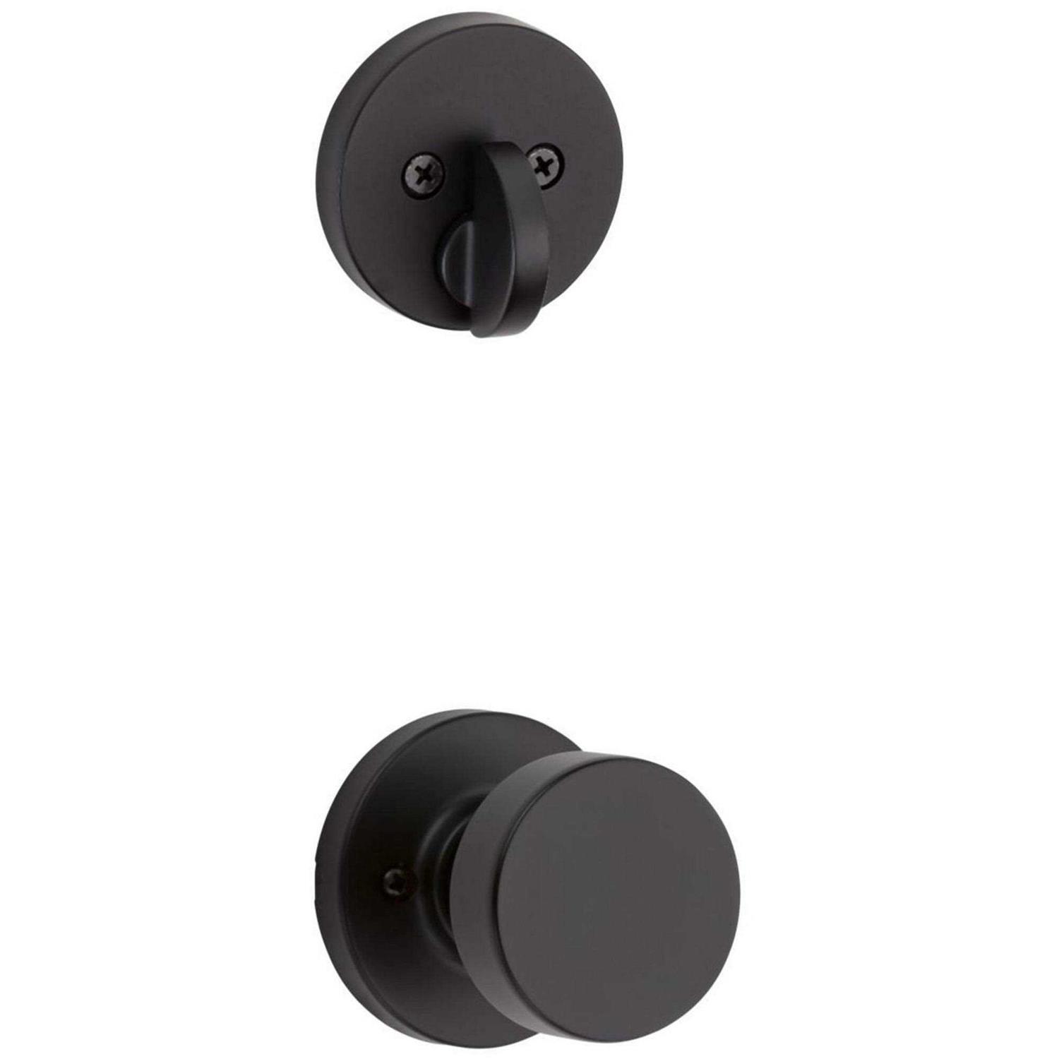 Kwikset Entry Handleset Prague Matte Black 1-3/4 98180-026 - Cheap Fitting