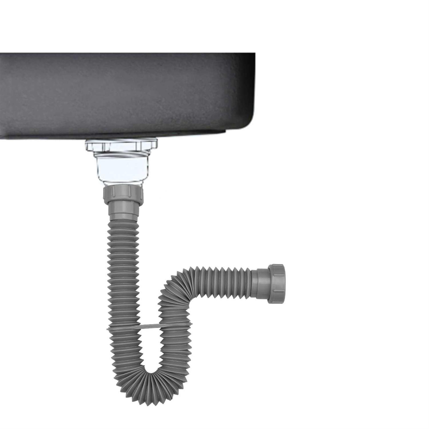 Expandable Flexible Sink Drain, 1-1/2” Adjustable Kitchen Sink Drain, P-Trap Connects Sink Drain and Garbage Disposal - Cheap Fitting